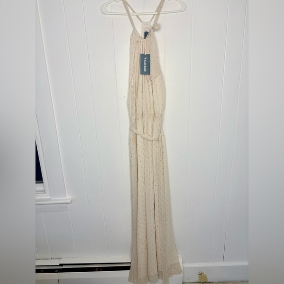 NWT ModCloth Illuminated Elegance Chiffon Maxi Dress Ivory Wedding Bridesmaid - Picture 4 of 11